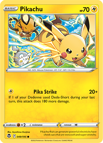 Pikachu  49/195 Pokémon TCG Silver Tempest