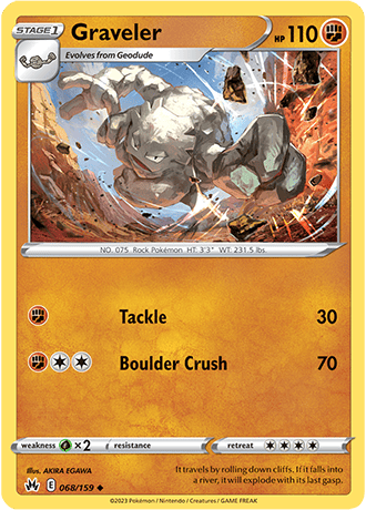 Graveler  68/159 Pokémon TCG Crown Zenith