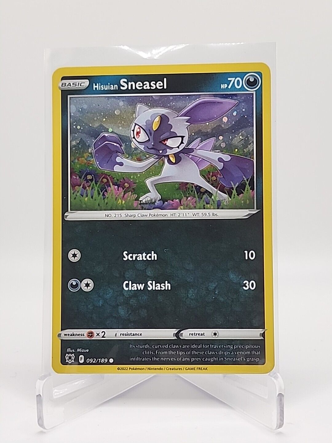 Hisuian Sneasel [Cosmos Holo]  92/189 Pokémon TCG Astral Radiance