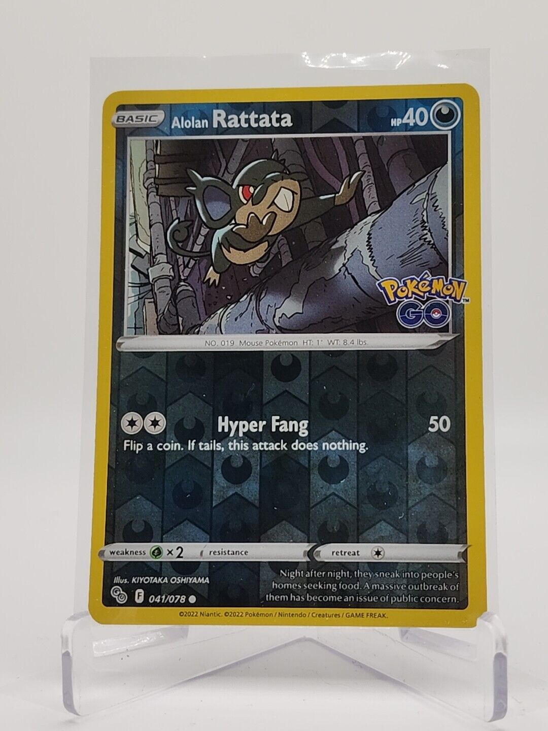 Alolan Rattata [Reverse Holo] 41/78 Pokémon TGC Pokemon Go