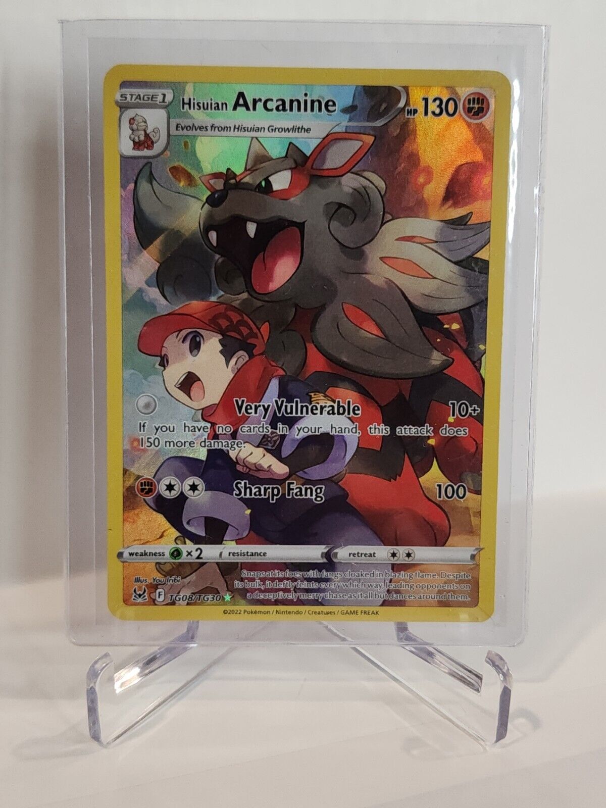 TG08/196 Hisuian Arcanine TG Pokémon TGC Lost Origin