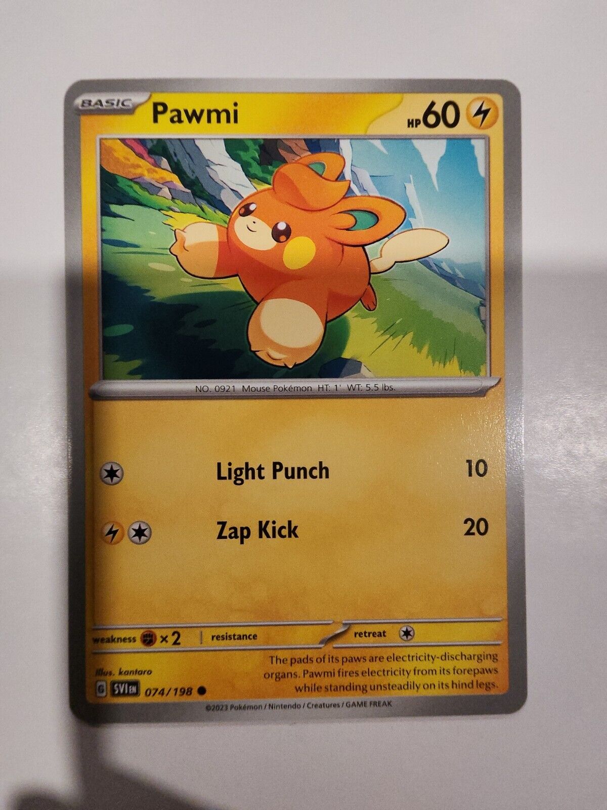 Pawmi 74/198 Pokémon TGC Scarlet & Violet