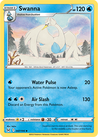 Swanna  47/196 Pokémon TCG Lost Origin