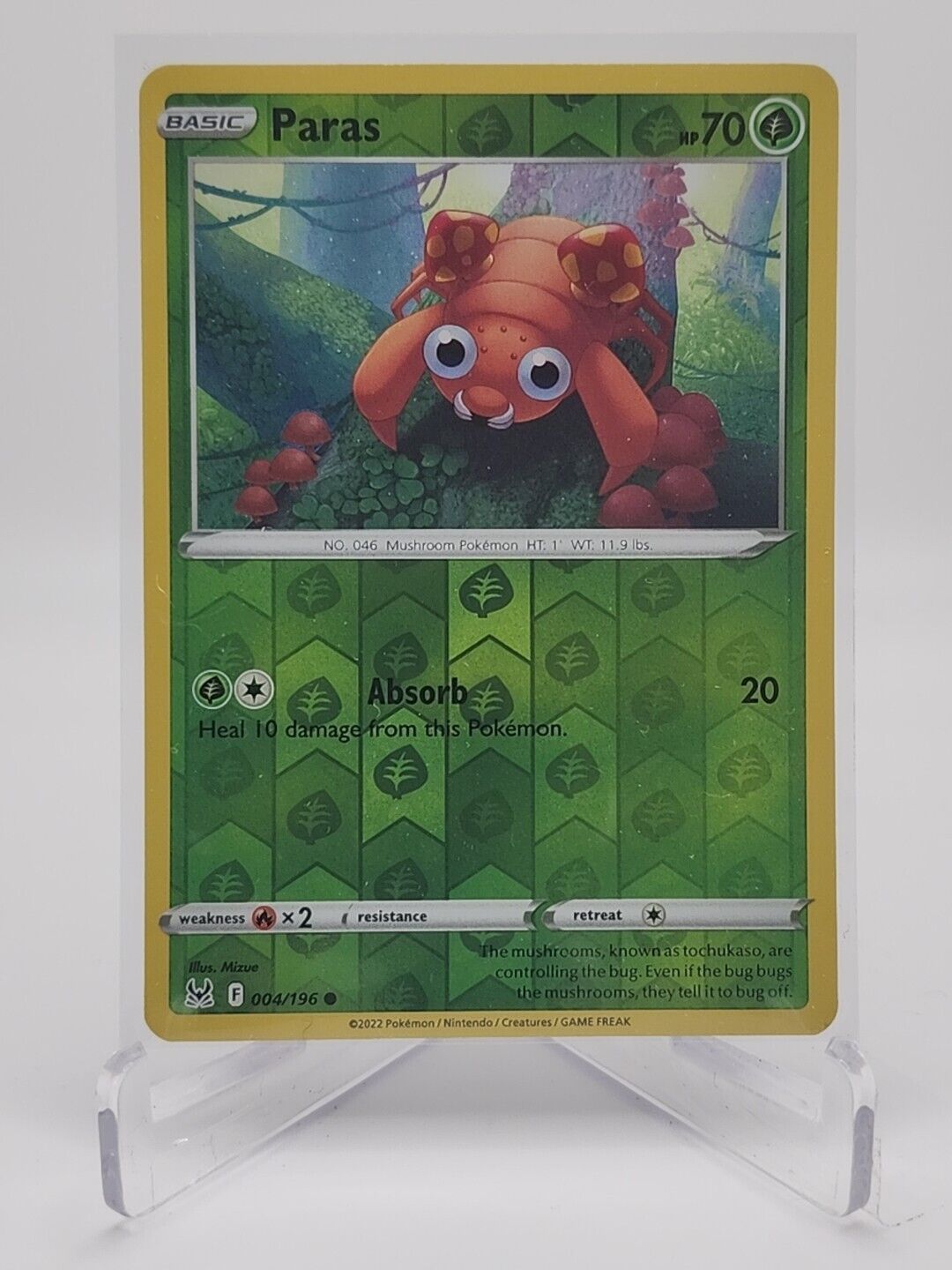 Paras [Reverse Holo]  4/196 Pokémon TCG Lost Origin