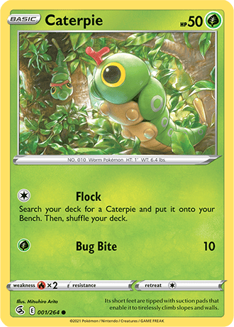 Caterpie [Reverse Holo]  1/264 Pokémon TCG Fusion Strike