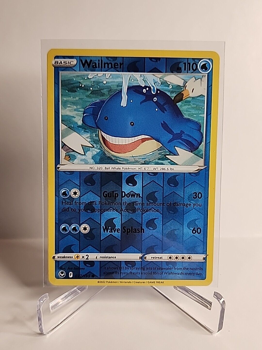 Wailmer [Reverse Holo] 37/195 Pokémon Cards Silver Tempest