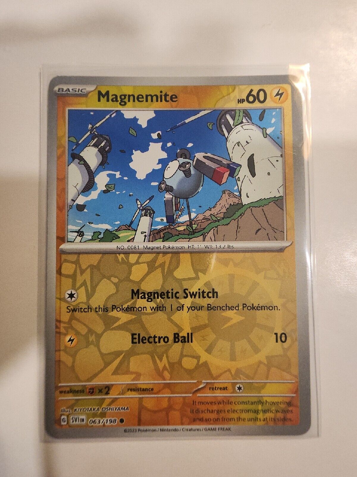 Magnemite [Reverse Holo] 63/198 Pokémon TGC Scarlet & Violet