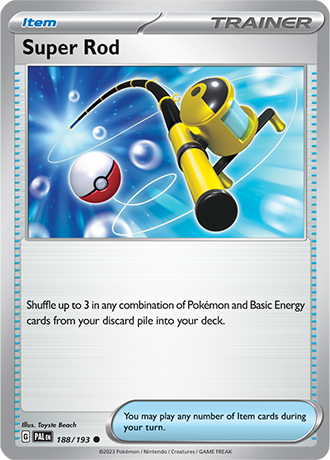 Super Rod [Reverse Holo]  188/193 Pokémon TCG Paldea Evolved