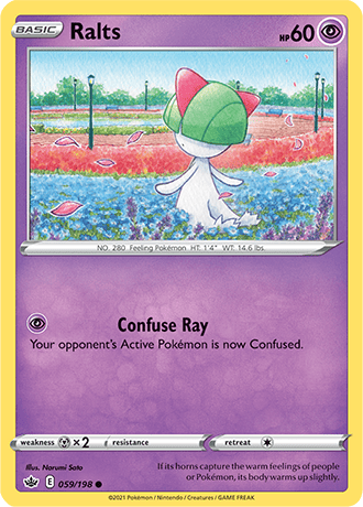 Ralts [Reverse Holo]  59/203 Pokémon TCG Chilling Reign