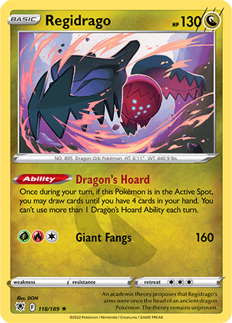 Regidrago  118/189 Pokémon TCG Astral Radiance