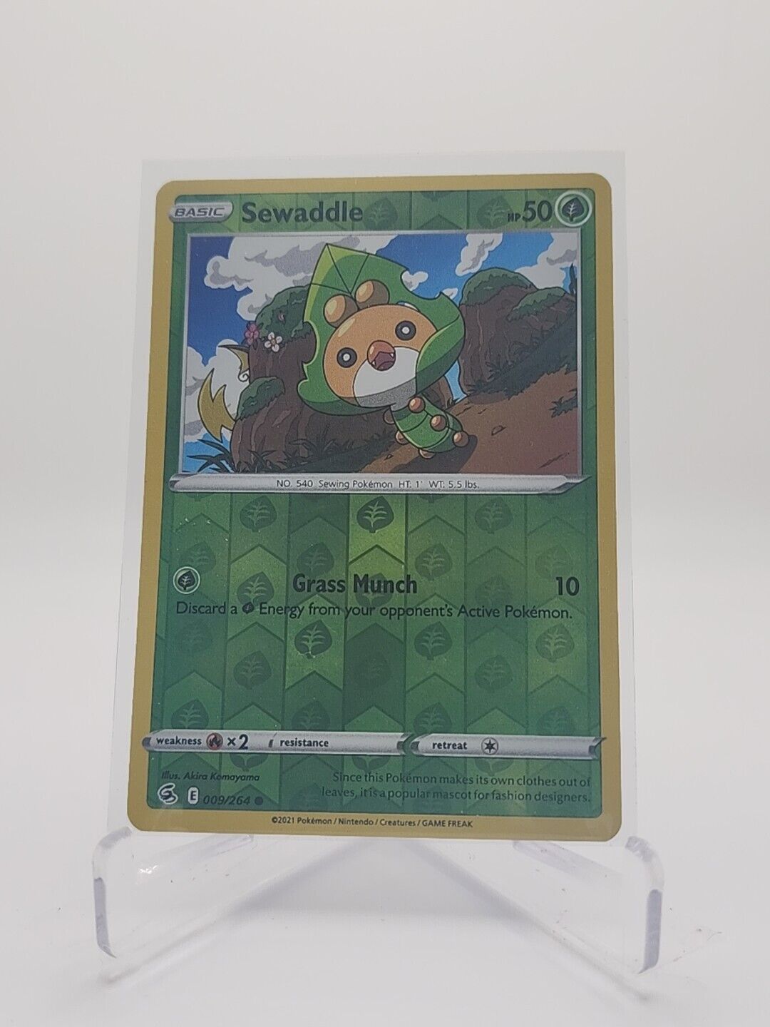 Sewaddle [Reverse Holo] 9/264 Pokémon TGC Fusion Strike