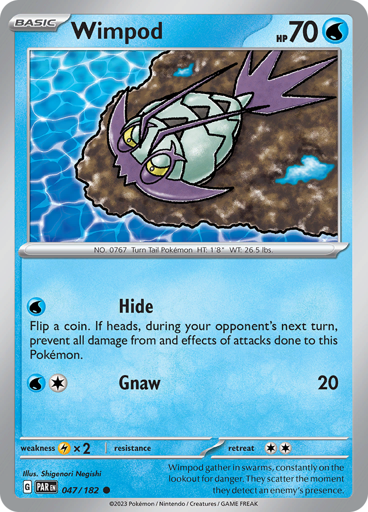 Wimpod  47/182 Pokémon TCG Paradox Rift