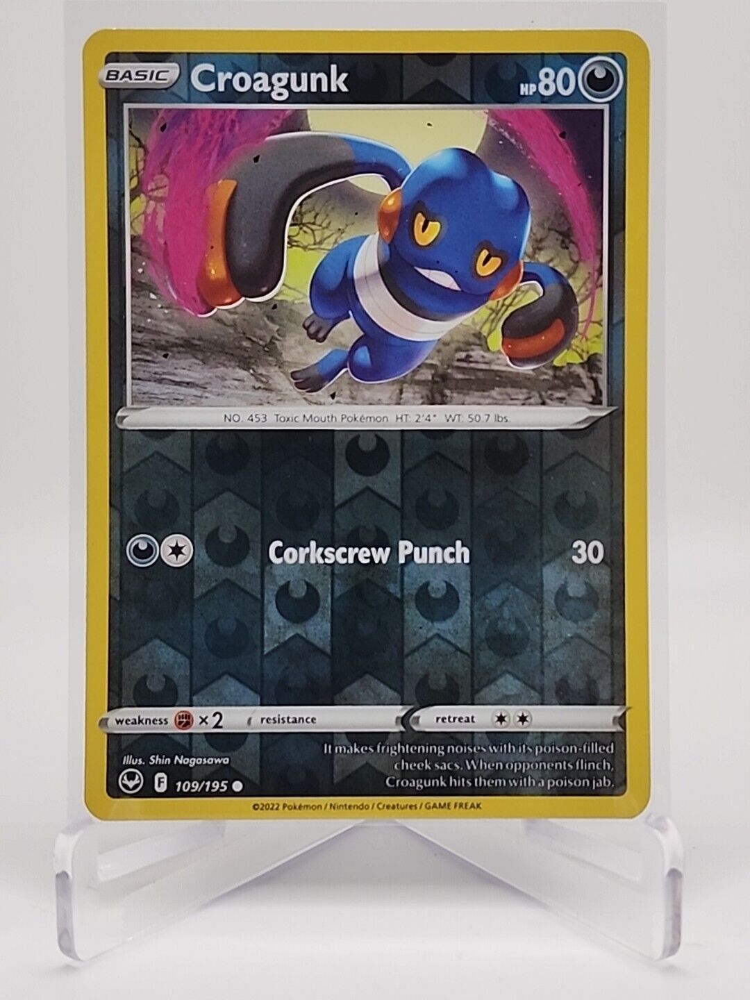 Croagunk [Reverse Holo]  109/195 Pokémon TCG Silver Tempest