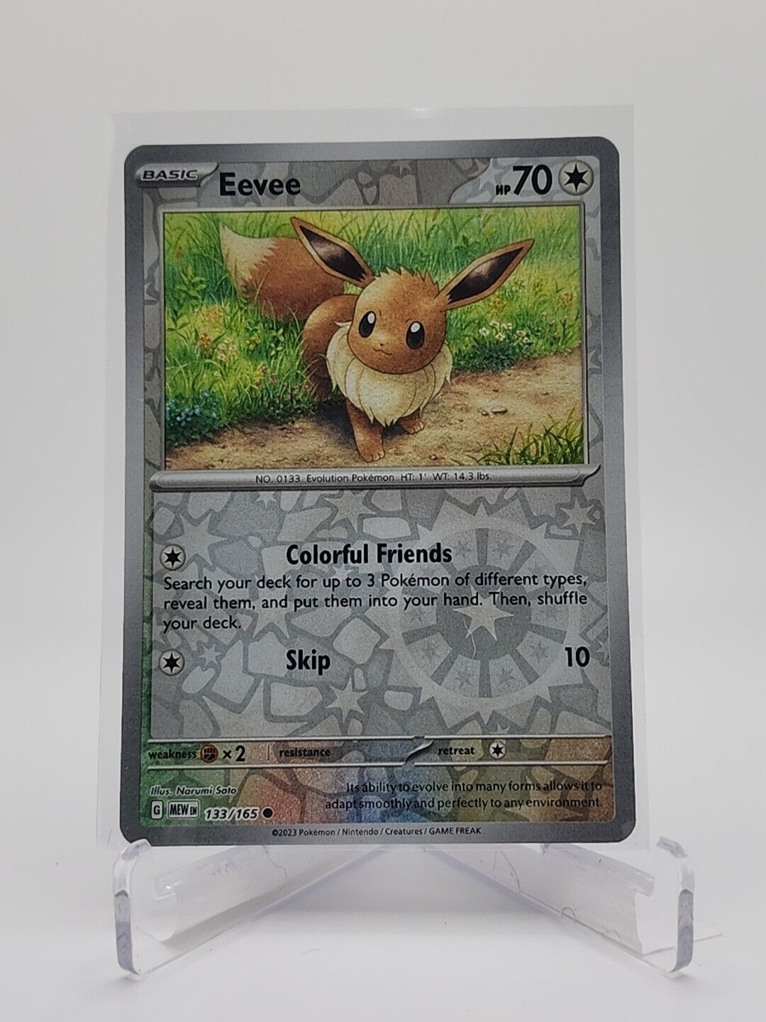 133/165 Eevee [Reverse Holo]  Pokémon TGC Scarlet & Violet - 151