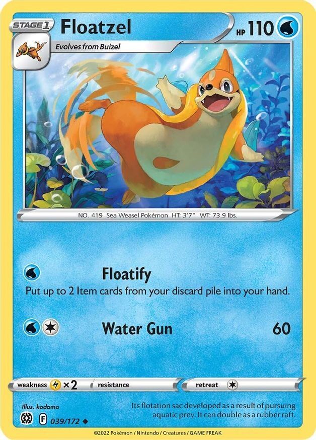 Floatzel  39/172 Pokémon TCG Brilliant Stars