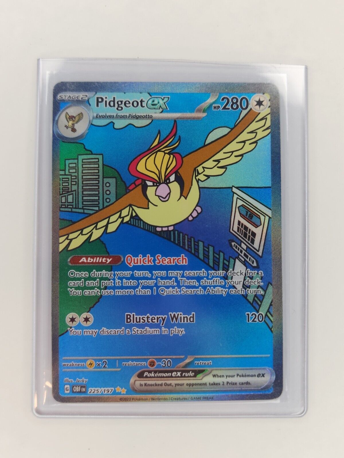 Pidgeot ex 225/197 Pokémon TGC Obsidian Flames