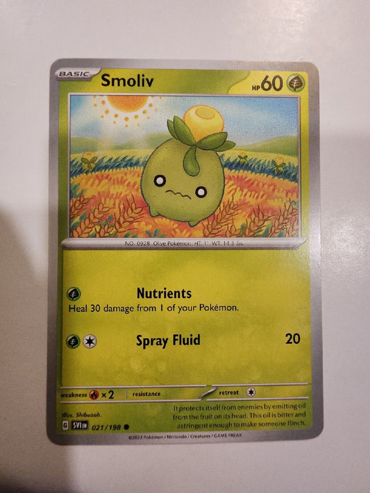 Smoliv 21/198 Pokémon TGC Scarlet & Violet