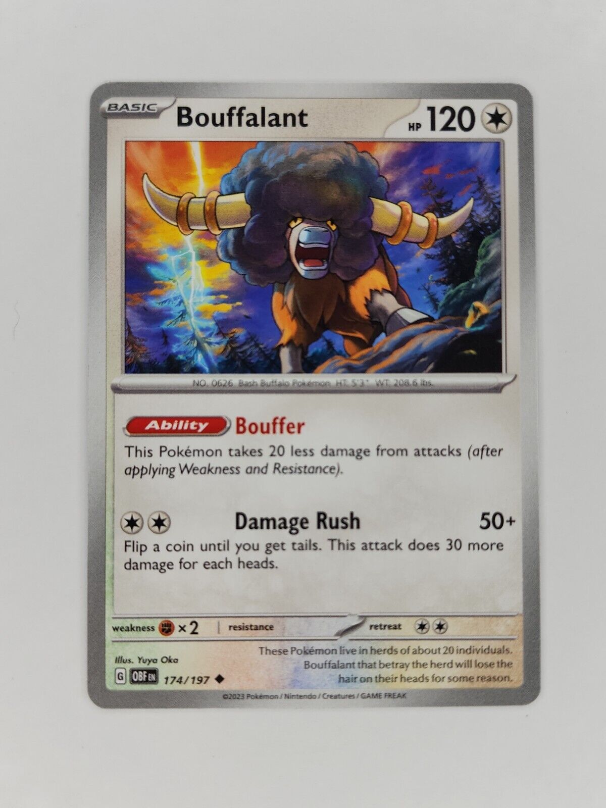 Bouffalant 174/197 Pokémon TGC Obsidian Flames