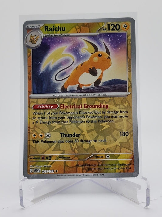 26/165 Raichu [Reverse Holo]  Pokémon TGC Scarlet & Violet - 151