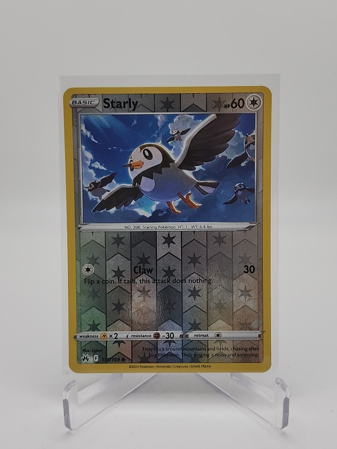 Starly [Reverse Holo] 110/159 Pokémon TGC Crown Zenith