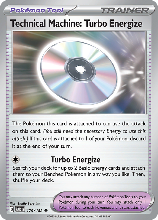 Turbo Energize  179/182 Pokémon TCG Paradox Rift