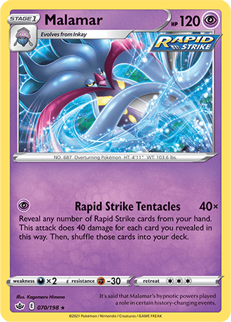 Malamar  70/203 Pokémon TCG Chilling Reign