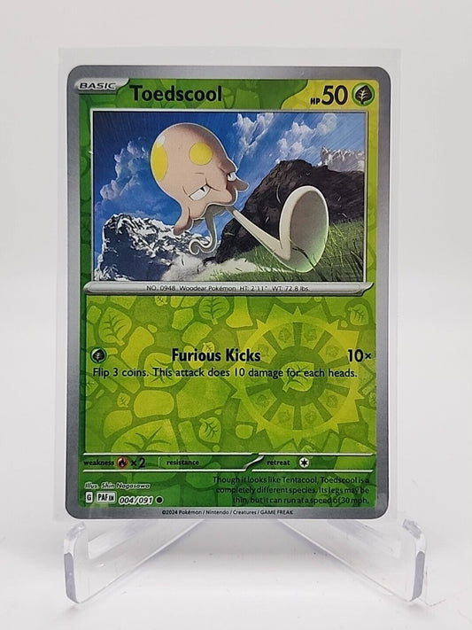 Toedscool [Reverse Holo]  4/91 Pokémon TCG Paldean Fates