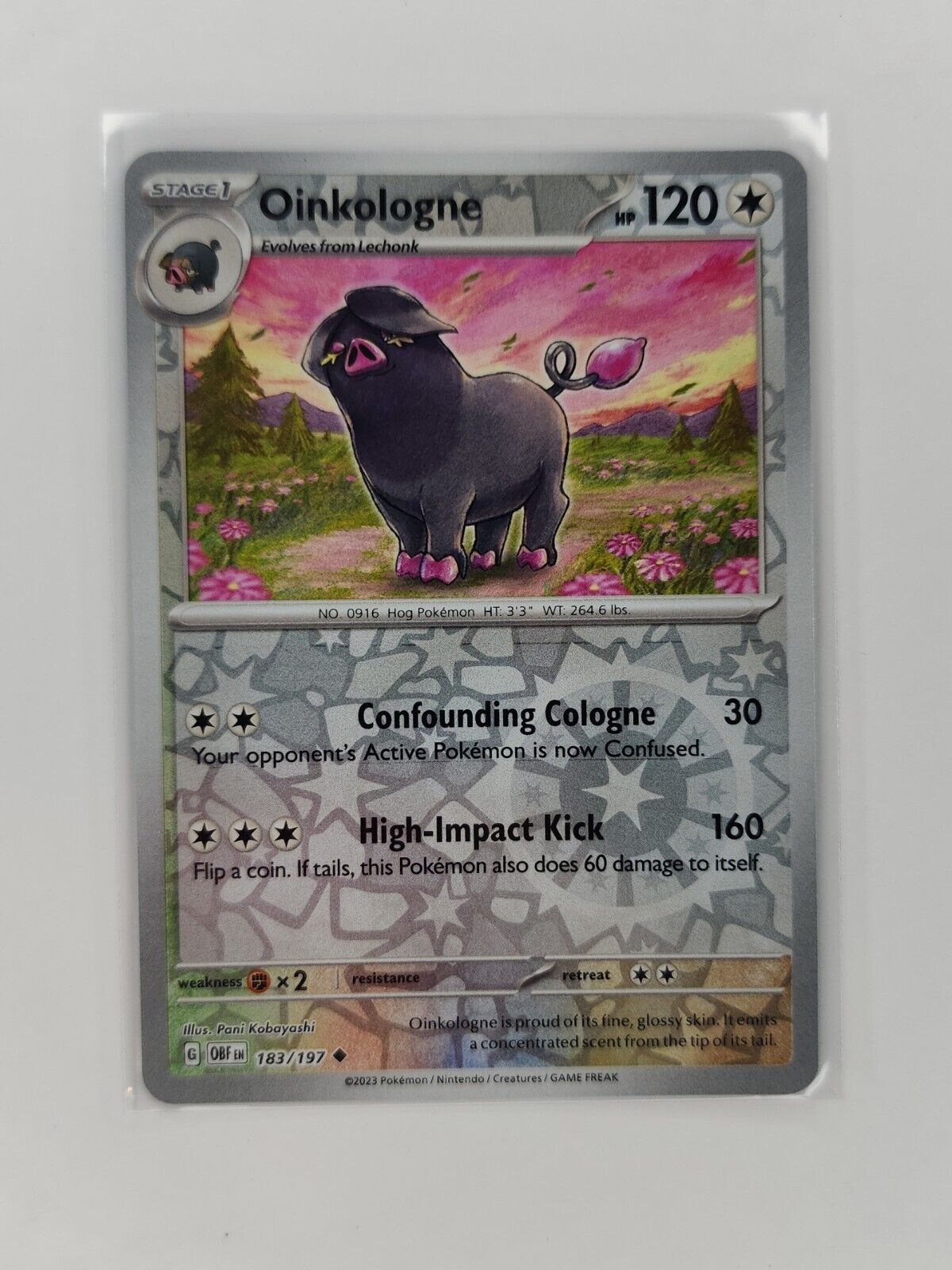 Oinkologne [Reverse Holo] 183/197 Pokémon TGC Obsidian Flames