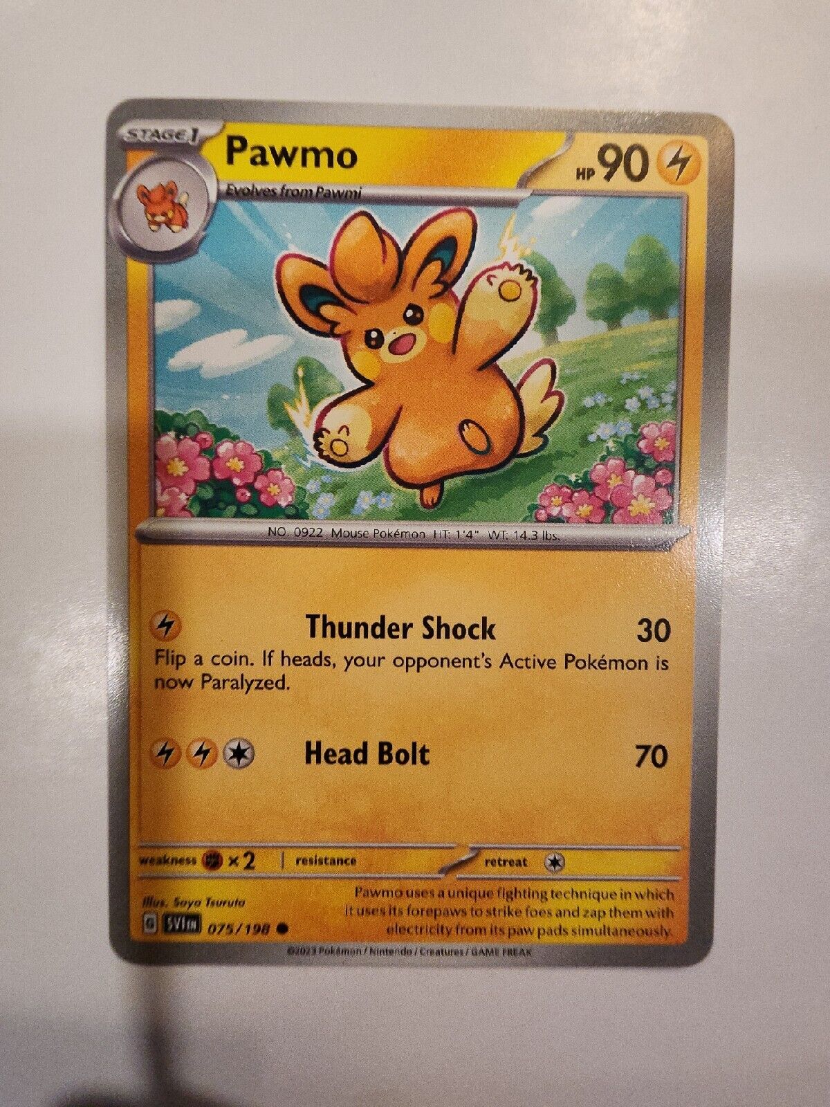 Pawmo 75/198 Pokémon TGC Scarlet & Violet