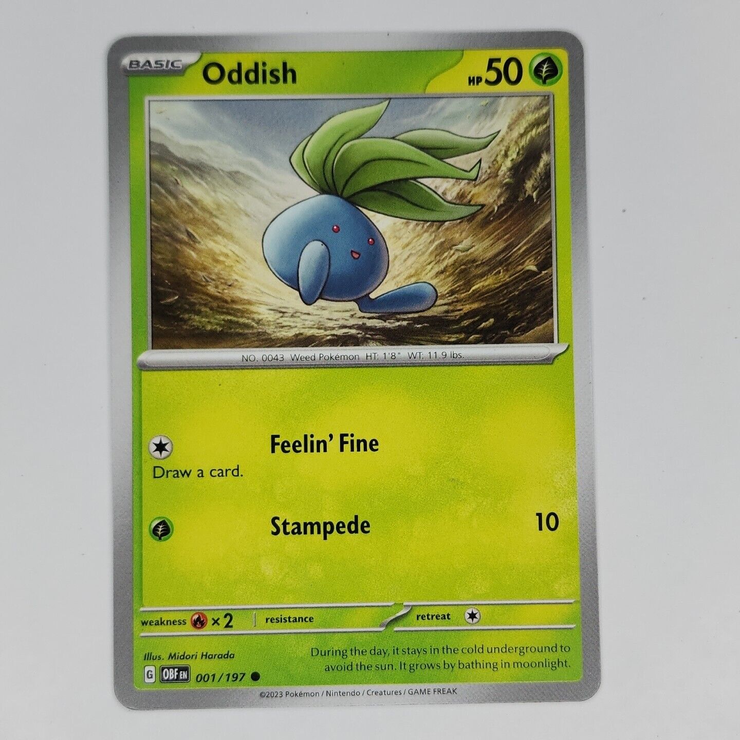 Oddish 1/197 Pokémon TGC Obsidian Flames