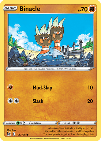 Binacle  106/196 Pokémon TCG Lost Origin