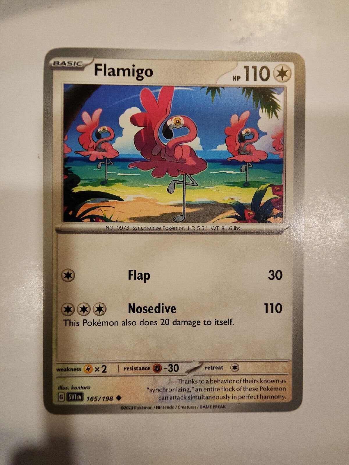 Flamigo 165/198 Pokémon TGC Scarlet & Violet