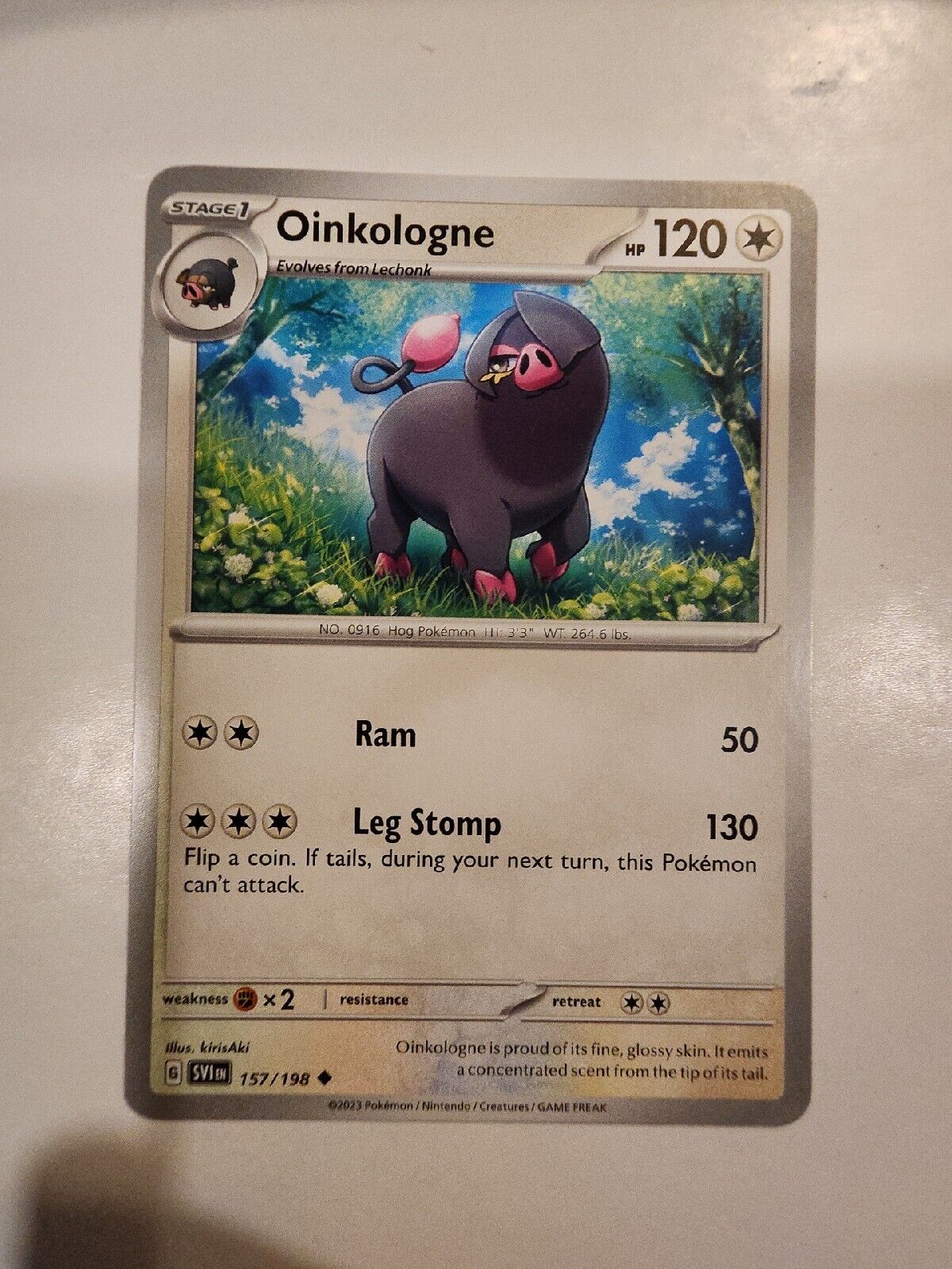 Oinkologne 157/198 Pokémon TGC Scarlet & Violet