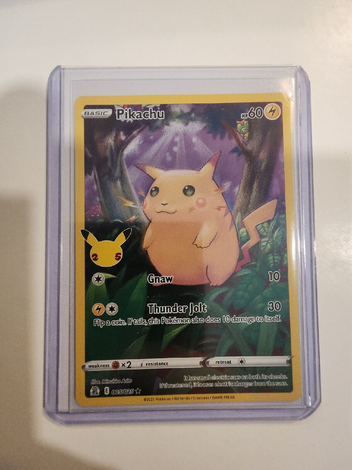 Pokémon TCG Full Art Pikachu 5/25 Celebrations Ultra Rare NM