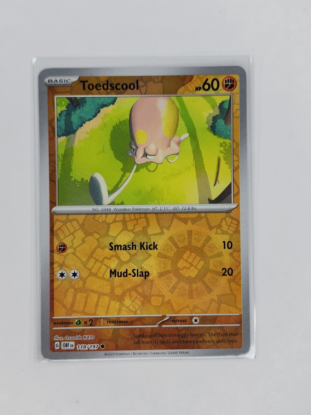 Toedscool [Reverse Holo] 118/197 Pokémon TGC Obsidian Flames