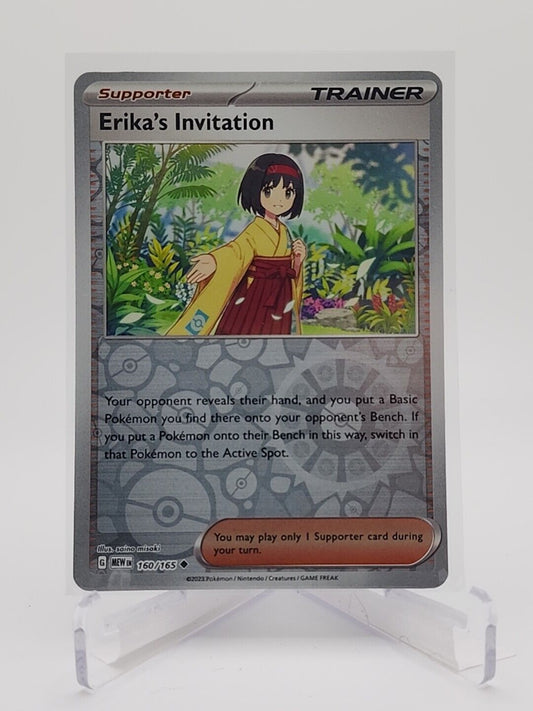 160/165 Erika's Invitation [Reverse Holo]  Pokémon TGC Scarlet & Violet - 151