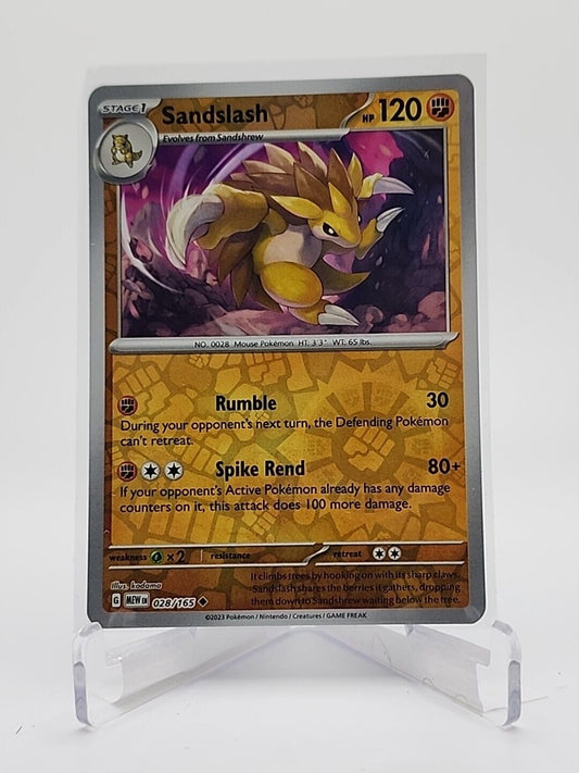 28/165 Sandslash [Reverse Holo]  Pokémon TGC Scarlet & Violet - 151