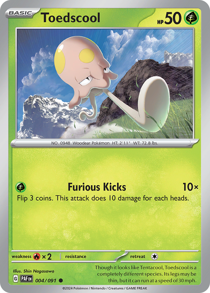 Toedscool  4/91 Pokémon TCG Paldean Fates