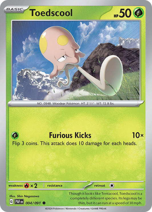 Toedscool  4/91 Pokémon TCG Paldean Fates