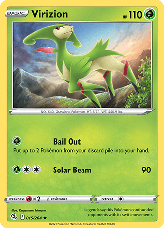 Virizion  15/264 Pokémon TCG Fusion Strike