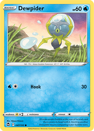 Dewpider  47/195 Pokémon TCG Silver Tempest