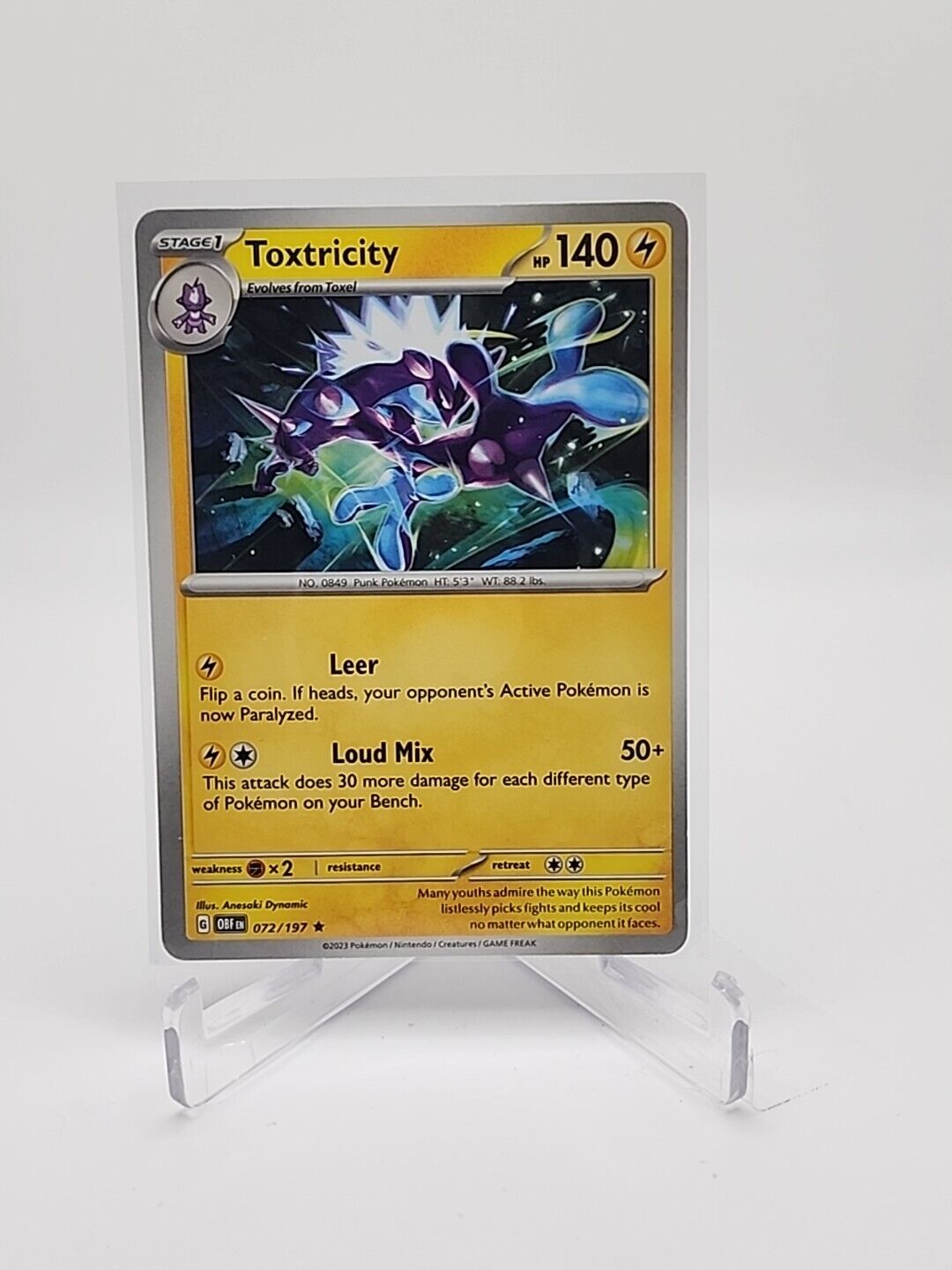 72/197 Toxtricity Pokémon TCG Obsidian Flames