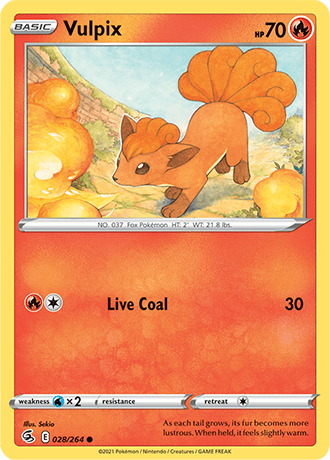 Vulpix  28/264 Pokémon TCG Fusion Strike