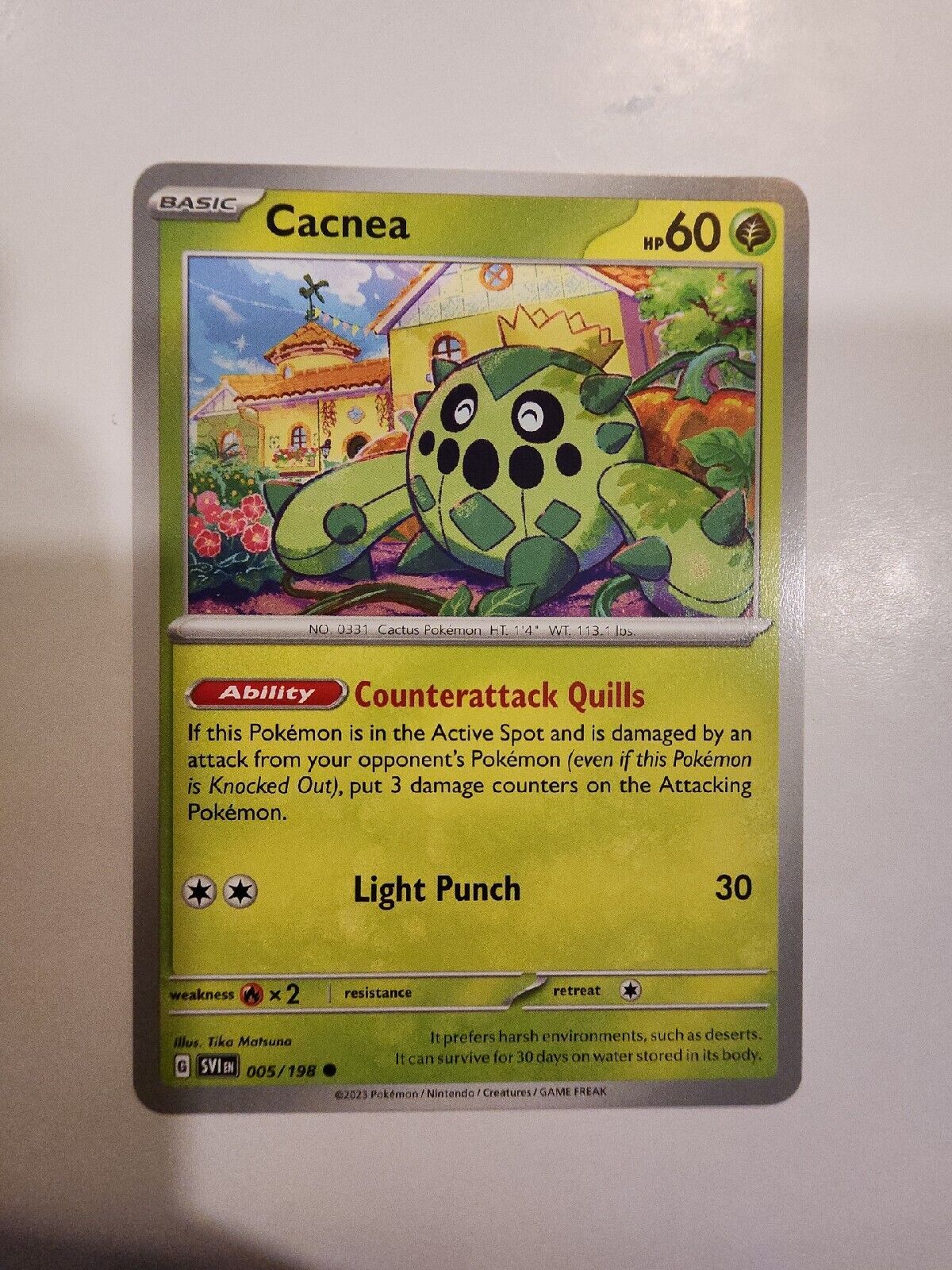 Cacnea 5/198 Pokémon TGC Scarlet & Violet