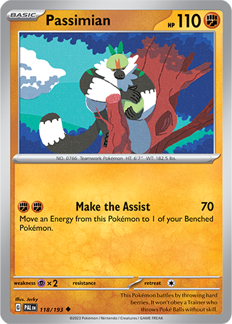 Passimian  118/193 Pokémon TCG Paldea Evolved