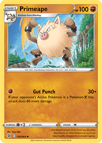 Primeape  134/264 Pokémon TCG Fusion Strike