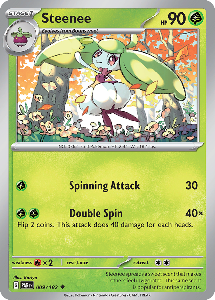 Steenee  9/182 Pokémon TCG Paradox Rift