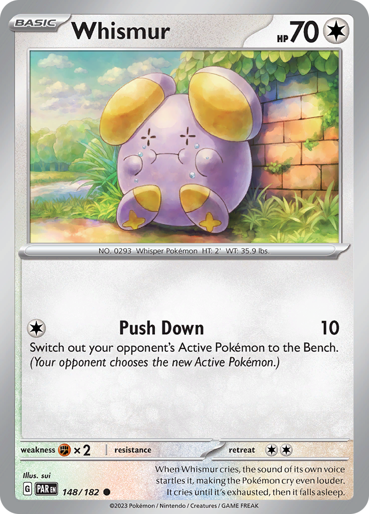 Whismur  148/182 Pokémon TCG Paradox Rift