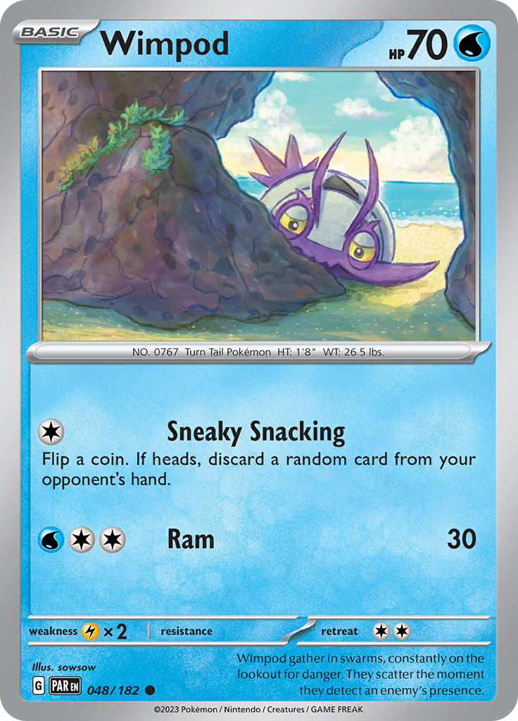 Wimpod  48/182 Pokémon TCG Paradox Rift