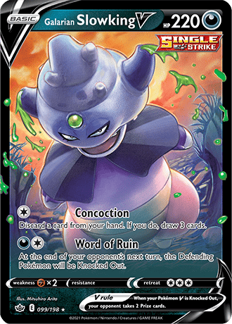 Galarian Slowking V  99/203 Pokémon TCG Chilling Reign